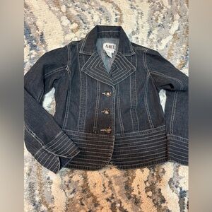 AMX Women's Classic Dark Blue Jean Jacket